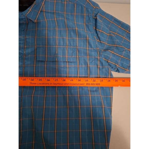 Prana Mens XXL Button Up Vented Outdoor Hiking Fishing Short Sleeve Shirt - Picture 6 of 9